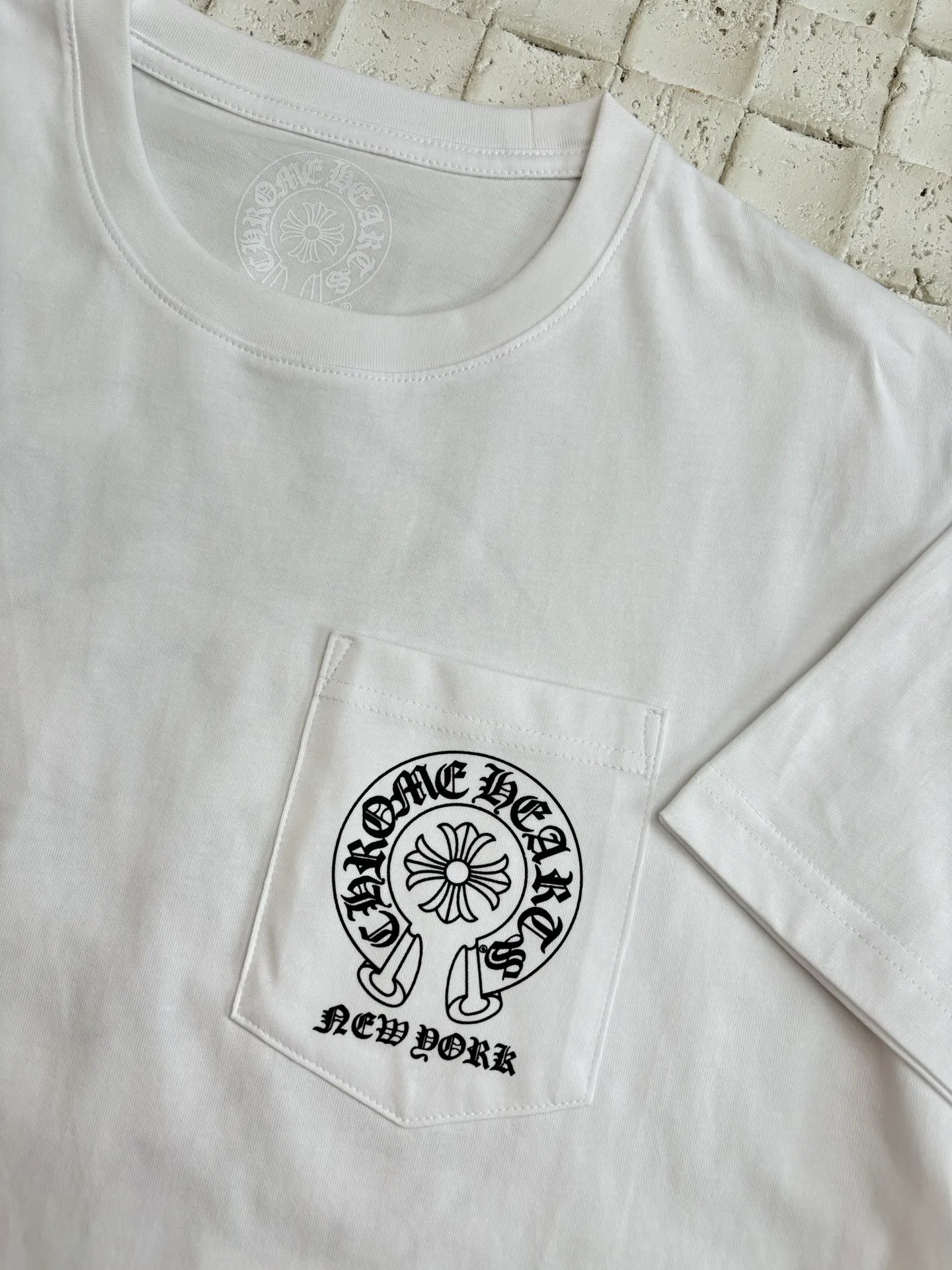 🅿️270 Chrome Heart*/Chrome Heart 25SS CH New York limited horseshoe print short-sleeved T-shirt. The fabric is made of 26-woven 200g cotton. The printing uses special imported slurry. Customized supporting accessories. Size: S/M/L